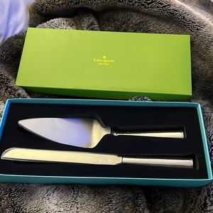 kate spade wedding knife and cake serving set